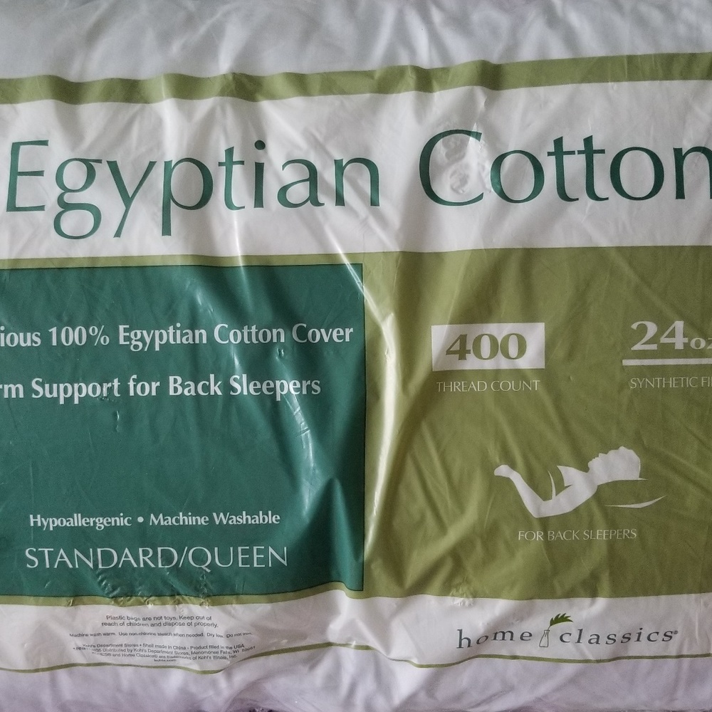 2 Egyptian Cotton Queen Pillows